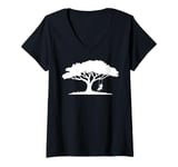 Womens Swing Set Playground Playtime Fun Kids Child Toddler Playful V-Neck T-Shirt