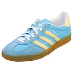 adidas Gazelle Indoor Womens Blue Yellow Fashion Trainers - 8 UK