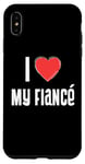 Coque pour iPhone XS Max Coeur Rouge Famille Assortie Couple I Love my Fiancé