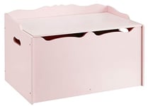 Amazon Basics Boîte à jouets en bois, rose, 76.2 x 40.64 x 46.99 cm