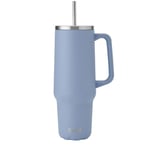 S'well Tumbler XL, gobelet réutilisable avec paille, bouteille en acier inoxydable triple épaisseur, 1180ml, Bleu Hortensia