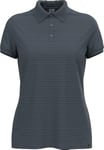 ODLO Women's Ascent Polo Shirt with Natural Fibres Hiking Shirt Dark Slate