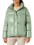 GANT Women's D1 Cropped Down Jacket, Kalamata Green, XXL