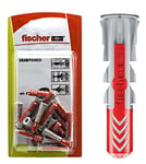 Fischer 537619 cheville dUOPOWER, gris/rouge, 8 x 40 mm, Set de 16 pièces