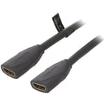 Adnauto - Cable hdmi 2.0 femelle des deux cotes 4K 3D uhd 0.5m - Noir