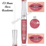 BOURJOIS Lip Gloss 3D Effect Volume Shine Elixir 03 Brun Rose Academic UP To 8HR