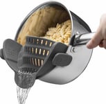 Kitchen Gizmo Snap N' Strain - Silicone Pasta Strainer Clip-On for Pots and Pans