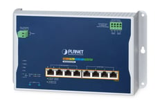 PLANET IP30 Industrial L3 4-Port 2.5G 802.3bt PoE+ - 4-Port Håndtert 2.5G Ethernet (100/1000/2500) Strøm over Ethernet (PoE) Aluminium, Blå