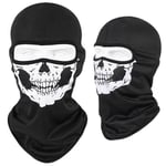 Moottoripyörä Balaclava Skull Print Moto Kokonaamari Tuulenpitävä Hiihto Pään Kaulanlämmitin Pyöräily Biker Huppu Lippalakki Miesten kypärävuori