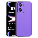 TAUYN Coque pour Oppo A57s 4G / Oppo A57 4G, Ultra-Fin Premium PU Cuir Back et Monture en Silicone Souple Etui, Antichoc, Anti-Rayures Bumper Housse. - Violet