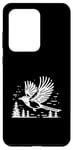 Coque pour Galaxy S20 Ultra Line Art Oiseau et ornithologue Pie à bec noir