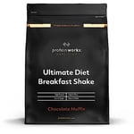 Protein Works - Ultimate Diet Breakfast Shake , Low Calorie Breakfast Shake , High Protein , Low Sugar Breakfast , 36 Servings , Chocolate Muffin , 2kg