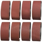 Trimec - Promotion Bande Abrasive 75X457 mm- Grains 1 x 40/60 & 2 x 80/120/180/240/320/400 Bande de Ponceuse pour le Ponçage, le Polissage et le