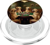 Dogs Playing Poker Dog Golden Retriever Retrievers Card PopSockets PopGrip for MagSafe