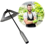 Petite binette de jardin en acier trempé creux, mini outil portable pour désherber le jardin, désherbage, rateau portatif pour[63]