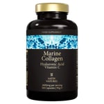 Marine Collagen Capsules with Hyaluronic Acid + Vitamin C 2400mg - High Stren...