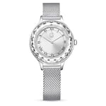 Swarovski Montre Octea Nova, fabriquée en Suisse, bracelet en métal, ton argenté, acier inoxydable