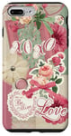 Coque pour iPhone 7 Plus/8 Plus Album de scrapbooking tendance Coquette Rose