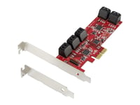 Renkforce Rf-2748532 10 Porte Sata-Controller Pcie X4 Passer Til: Sata Ssd Inkl. Low Profile-Slotplade