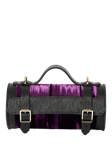 Cambridge Satchel x Wicked The Mini Bowls Cross Body Bag, Black 1914 Grain With Purple Velvet