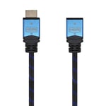 CABLE HDMI PROLONGADOR 3M PREMIUM ALTA VELOCIDAD/HEC 4K@60Hz 18Gbps, A/M-A/H, Negro/Azul, 3.0M