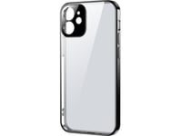 Joyroom Joyroom New Beauty Series Ultratunt Transparent Fodral Med Metallram För Iphone 12 Pro Svart (Jr-Bp743)