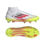 adidas F50 Pro Mid Fg Pure Victory - Vit/lucid Red/gul Dam - Gräs (Fg), storlek 40