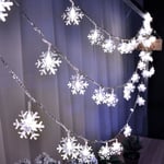 Rpporm Snowflake Strängljus Dekorationer Vinter Höst Dekoration Utomhus Natt Trädgård Fairy Lights Sovrumsrum Dekoration Födelsedag Bröllopsfest Dekoration White One Size