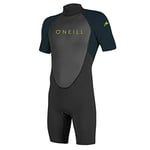 O'Neill Wetsuits Reactor II Back Zip Spring Combinaison de plongée Enfant, Noir/Ardoise, Taille