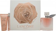 Lancome La Vie Est Belle Gift Set 50ml EDP + 10ml EDP + 50ml Body Lotion