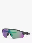 Oakley OO9208 Men's Radar EV Path Wrap Sunglasses, Steel/Mirror Green