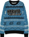 Naruto Shippuden Stickad X-Mas Jultröja Blå (Medium)