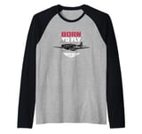 Top Gun Maverick P-51 Mustang Born To Fly Raglan Baseball Tee