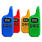 Midland C1425.01 XT5 Talkie-walkie radio Two Way pour les familles 38 Tonalités CTCSS, Communication en semi-duplex, Emission longue portée de 4 km, couleurs bleu, jaune, rouge, vert - 4 talkie-walkie