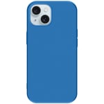 Premium Silicone Semi-rigid Matte Finish Blue Case for iPhone 15