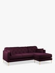 Swoon Mendel Large 3 Seater RHF Chaise End Sofa, Gold Leg