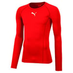 PUMA Liga Baselayer Tee Ls T-Shirt Homme (Lot de 1), Puma Rouge, UK M(48/50 EU)