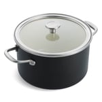 KitchenAid Steel Core Enamel Matte Black 24cm Casserole