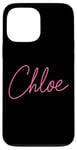 Coque pour iPhone 13 Pro Max Chloe Nom Love Femme Fille Ami Femme Epouse Rose