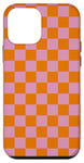 Coque pour iPhone 12 mini Damier orange à carreaux