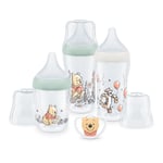 NUK Perfect Match Disney Winnie the Pooh Anti-Colic startsett inkl. smokk Space 0-6 måneder i beige og mint