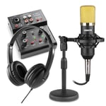 Podcast Kit with CM400B Condenser Microphone, Desktop Mixer, Headphones & Stand