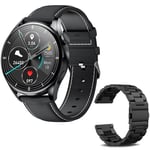 RUMOCOVO montre connectée de Sport pour hommes, bracelet en acier, étanche, avec appels, Bluetooth, moniteur d'activité physique et de fréquence cardiaque, pour Android et iOS Z118