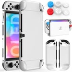 For Nintendo Switch OLED White Smooth Shockproof Protective Hard Case Cover