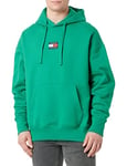 Tommy Jeans Men's Tjm Tommy Badge Hoodie Hoodies, Green Malachite, M