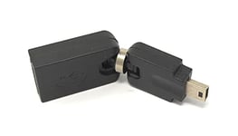 System-S Adaptateur USB 2.0 Mini B mâle vers Type A Femelle Câble coudé à 360° Noir