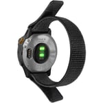 Klockarmband (20 mm) för Garmin Fenix 7S/6S/5S, Samsung Galaxy Watch Svart