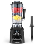 AMZCHEF Blender 2000W Avec Vitesse Infinie Et Menus Préréglés 4 EN 1-2L Mixeur Blender Tout-En-Un Avec 6 Lames En 2 Couches Jusqu'à 32 000 RPM Pour Broyer La Glace En Quelques Secondes - Noir