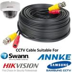 30M Black BNC DC CCTV Security Video Camera DVR Record Hikvision Power Cable New