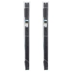 JVL 11-034-2 Heavy Duty Clothes Pole Post with Washing Line and Ground Socket, 2 Pack, Dark Grey Teal, 2.4m